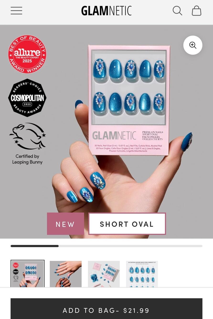 New Glamnetic Gems collection - Blue topaz